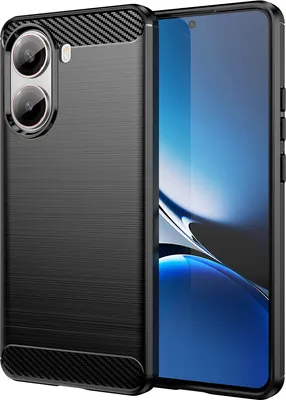 Produktbild von Hülle für Xiaomi Redmi Turbo 4 Carbon-Faser Weich TPU Silikon Stoßfest Handyhülle Schwarz