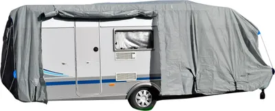 Produktbild von GreenYard® Wohnwagen Abdeckplane mit Reflektoren Größe S | 460 x 250 x 220 cm