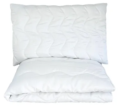 Produktbild von Sommerbettdecke + Kissen für Babys „Comfort“ aus Baumwollsatin, 100 x 135 cm + 40 x 60 cm