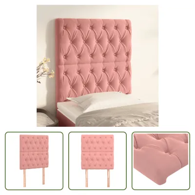 Produktbild von The Living Store Kopfteile 2 Stk. Rosa 80x7x78/88 cm Samt
