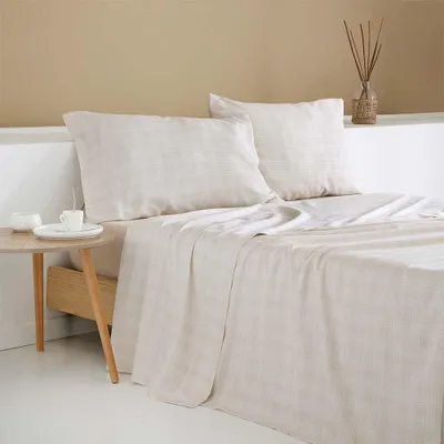 Productafbeelding van ARTean Beddengoedset, 105 cm, katoen, satijn, draaddichtheid 200, Nervion, beige