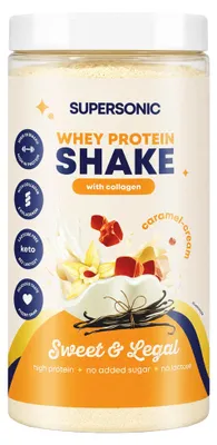 Zdjęcie produktu dla SUPERSONIC Koktajl Proteinowy 560 g – Karmel, 24 g Białka, 16 Porcji