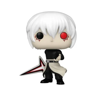 A Funko Pop! vinyl figure of Ken Kaneki from Tokyo Ghoul:re.