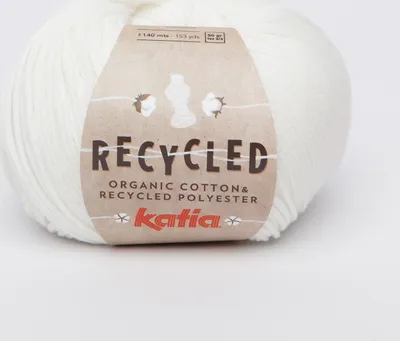 Produktbild von RECYCLED von Katia - weiß (100) - 50 g / ca. 140 m Wolle