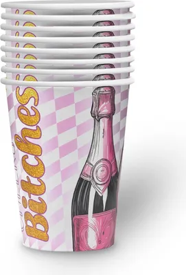 Produktbild von Bachelorette Becher Bling Bling – 8er-Pack, 250 ml, stylische Deko für JGA