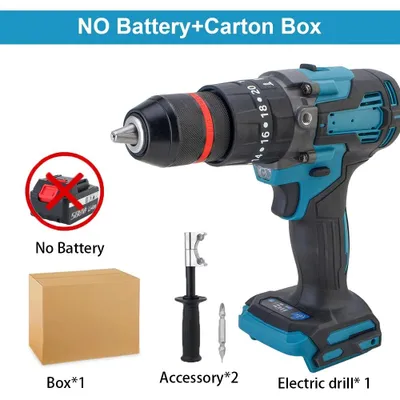 Produktbild von Akku-Schlagbohrschrauber - Bürstenlos - Für Makita-18-V-Akkus - 650 Nm - 20+3 Drehmomentstufen - 13-mm-Bohrfutter - Ohne Akku und Stecker