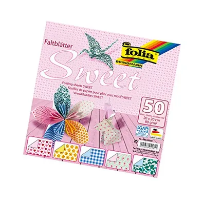 Produktbild von folia Faltblätter SWEET 200 x 200 mm 80g/qm 50 Blatt