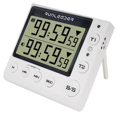 Digitaler Timer, Countdown, Klokfunktion, Speicher, weiß