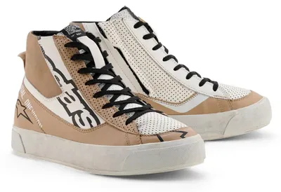 Image de Bottines de moto Alpinestars Stella Stated Flair pour femmes, blanches/beige, taille 6,5