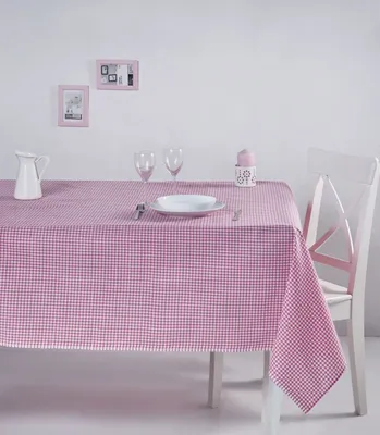 Produktbild von Hermia Concept, Potikareli 170 - Pink, Tischdecke, Rosa, 100% BAUMWOLLE, 170 x 170 cm
