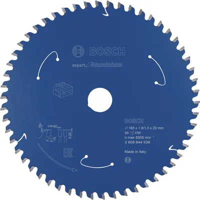 Produktbild von Kreissägeblatt für Akkusägen Expert for Aluminium, 165 x 1,8/1,3 x 20, 54 Zähne