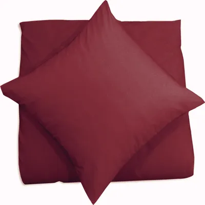 Produktbild von Biber Flannell Feinbiber Kissenbezug 40X40 2er Set Dekokissen Kissenhülle Kissen Bezug, Farbe:Weinrot