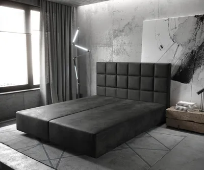 Produktbild von DELIFE Boxspringgestell Dream-Fine 180x200 cm Mikrofaser Anthrazit Vintage