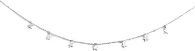 Produktbild von Damenmode fünfzackige Sterne Anhänger Charm Halskette Kette Halsband Schmuck Geschenk-Silber