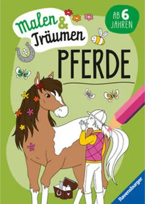 Produktbild von Ravensburger Pferde - malen und träumen - 24 Ausmalbilder für Kinder ab 6 Jahren - Motive für Pferde-Fans zum Entspannen