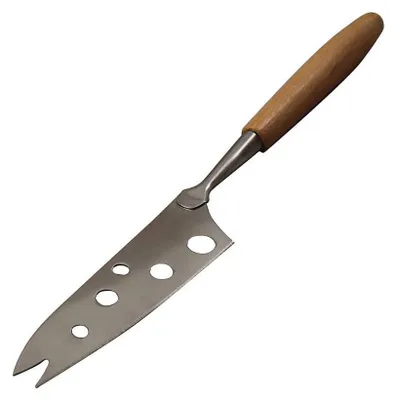 Käsemesser mit Holzgriff und Edelstahlklinge, 24 cm