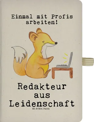 Produktbild von Mr. & Mrs. Panda notizbuch Redakteur Leidenschaft - Transparent - Geschenk, Journal, Witzig, Referent, Journalist, Adressbuch, Tagebuch, Kladde, Spruch, Beruf, Lustig