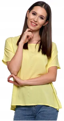 Produktbild von Moraj - Damenbluse Gelb - Bluse kurzarm Größe M - T-Shirt Damen - Oversize Bluse