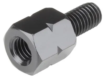 Immagine prodotto di Adattatore per specchietto nero (specchietto: filettatura M8 a destra / manubrio: filettatura M8 a sinistra) - Citomerx