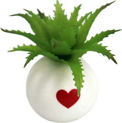 Produktbild von Künstliche Pflanze mit Topf Mini Motiv "Herz" - ca. 8 cm
