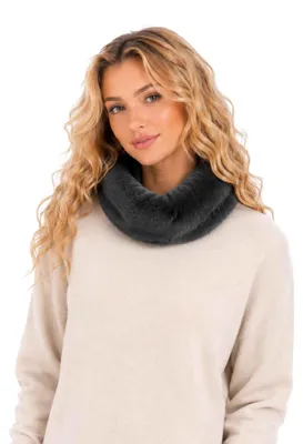 Produktbild von Guess Damen Fell Loopschal Fellkragen Grau 0222-040