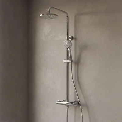 Immagine prodotto di Sistema doccia da parete Kronenbach, rotondo, con termostato e soffione di diametro 20 cm