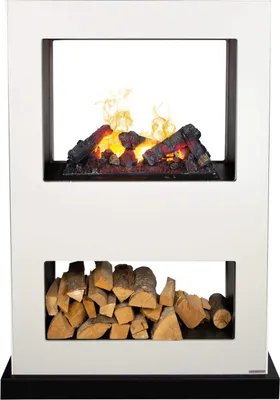 Produktbild von Xaralyn Wasserdampf-Kamin - Lasize BW - weißes Holz - mit Fernbedienung - Opti-Myst Elektrokamin - Durchsichtkamin - Raumteiler