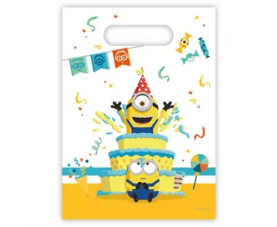 Immagine prodotto di Sacchetti di plastica per feste Mimoni - 6 pz