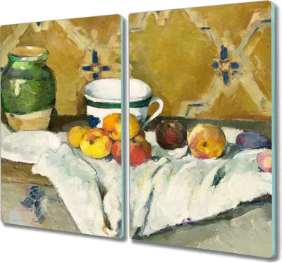 Produktbild von Coloray Schneidebrett Herdabdeckplatte 2x30x52 cm Kochplattenabdeckung Hackbrett Küchenbrett - Obst Stillleben