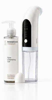 Produktbild von Set Gesichtsreinigungsgerät gegen Unreinheiten wiederaufladbar + Kombucha Gel 200 ml InnovaGoods