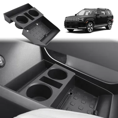Imagen del producto de Elzusha - Caja de almacenamiento multifuncional para la consola del coche
