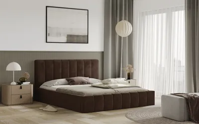 Obrázek produktu pro Postel RIMINI 120x200 hnědá s úložným prostorem
