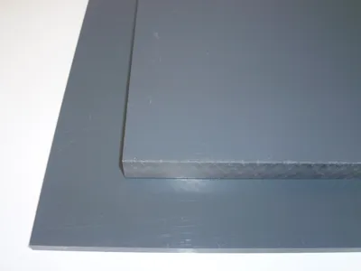Produktbild von B&T Metall Hart PVC grau Platten 5,0 mm stark im Zuschnitt Größe 100 x 400 mm