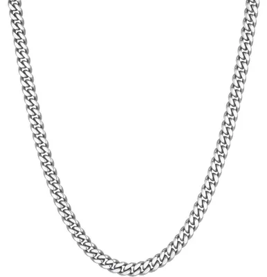 Produktbild von Panzerkette Herren Kubanisch Edelstahl 18 Karat Vergoldet 4/5/6mm 46-66cm