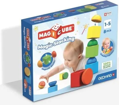 Produktbild von Magnetische Bausteine, GEOMAG Magicube 061, 8 Teile, Stapelbar, Recycelter Kunststoff