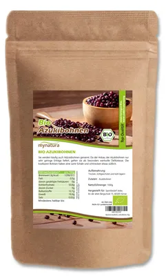 Produktbild von Mynatura  Azukibohnen ganz getrocknet – ab 1kg Beutel - 3 Beutel
