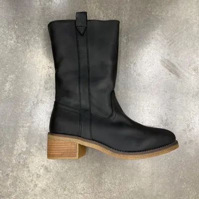 Produktbild von Vaton Cowboystiefel für Damen, schwarz, aus gewachstem Nubuk-Leder