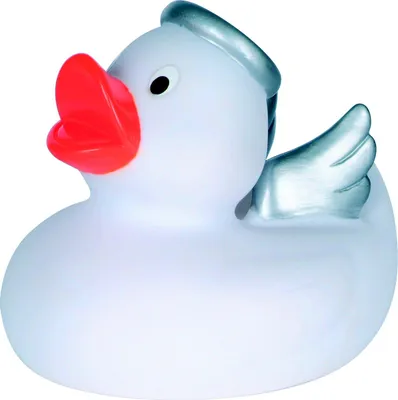 Produktbild von Engel Ente weiss - Anlassente - Quietscheente Weihnachten - Badeente - ca. 8 cm gross