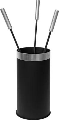 Produktbild von Raik Kaminbesteck Edgar, 3-teilig, schwarz, Edelstahlgriffe, 31 cm
