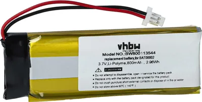 Produktbild von vhbw Akku Ersatz für Cardo BAT00004 für Wireless Headset Kopfhörer (800 mAh, 3,7 V, Li-Polymer)