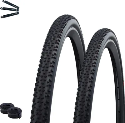 Zdjęcie produktu dla Składana opona Schwalbe 2 x X-One Allround Performance RaceGuard ADDIX Black 33-622 ( 28 x 1.30 ) + 2 x dętki Schwalbe AV17 wraz z dźwigniami do opon maxxi4you
