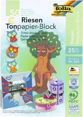 Obrázok produktu pre folia obrovský blok farebného papiera, (Š)240 x (V)340 mm, 130 g/m2