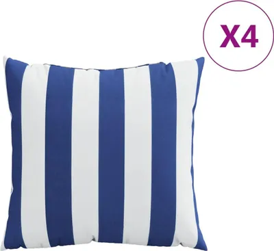 Obrázek produktu pro vidaXL Dekorační polštáře 4 ks. Modrá a bílá 40x40 cm Látka