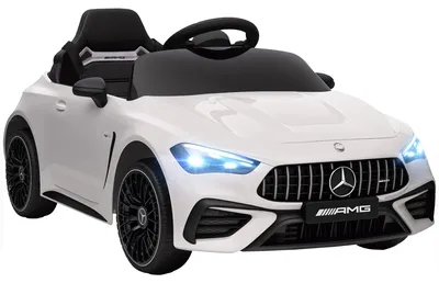 Productafbeelding van Elektrische kinderauto, Mercedes-design, 12V-motor, afstandsbediening, ledverlichting, muziek, voor kinderen van 3-6 jaar, wit