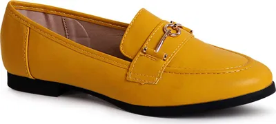 Produktbild von topschuhe24 1738 Damen Halbschuhe Ballerina Loafer, Farbe:Gelb, Größe:36 EU