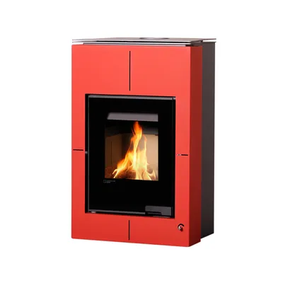Image de HS FLAMINGO poêle-cheminée AQUAFLAM VARIO SAPORO 11/7 kW - rouge