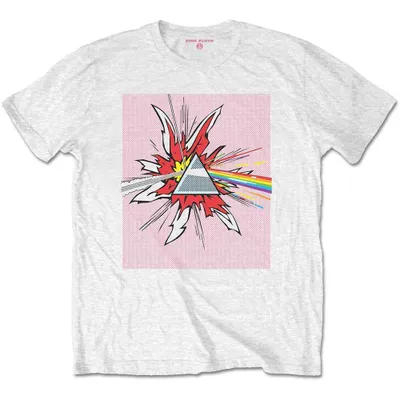 Image de T-shirt blanc « Prism » de Pink Floyd et Lichtenstein