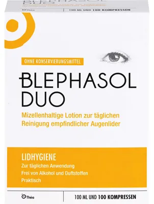 Imagen del producto de Blephasol Duo Loción + Toallitas de limpieza para la higiene de los párpados, pack combinado de 1 unidad