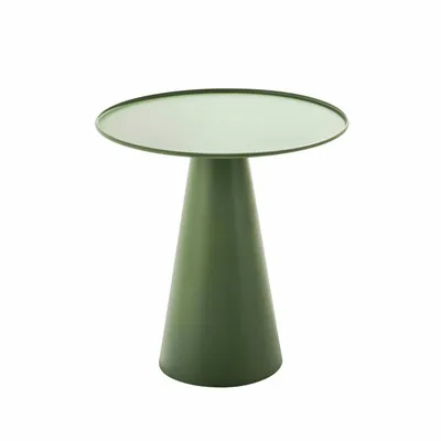 Produktbild von Runder Couchtisch 50 cm aus grünem Kaktusstahl Gomba - Oviala