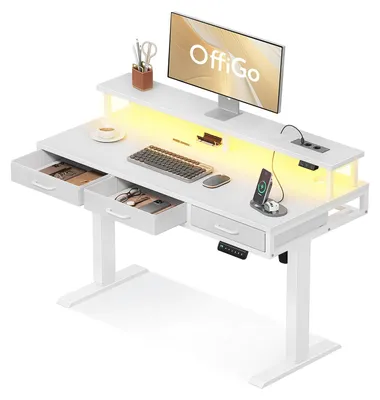 Elektrischer höhenverstellbarer Schreibtisch, 120 cm, Weiß